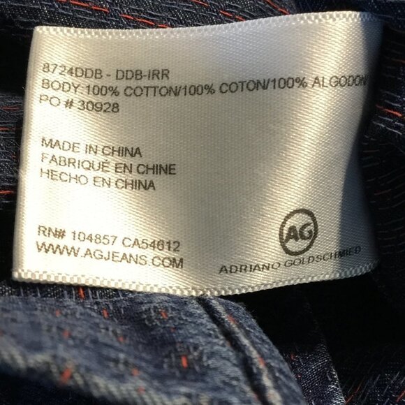 AG Adriano Goldschmeid Textured Blue Button Up Shirt - Picture 6 of 6